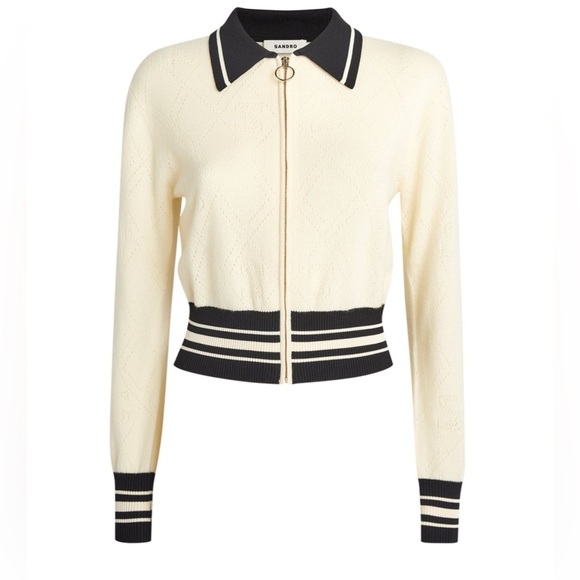 Sandro Two-Tone Bomber jacket - Picture 1 of 4